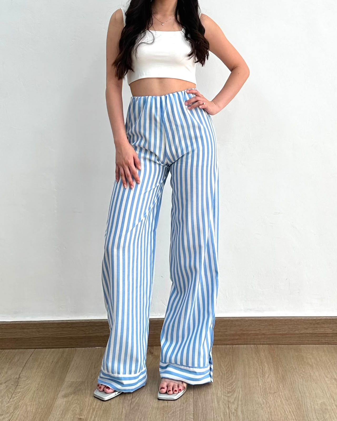 Stripe Pants button highwaist - CL8 - Image 3