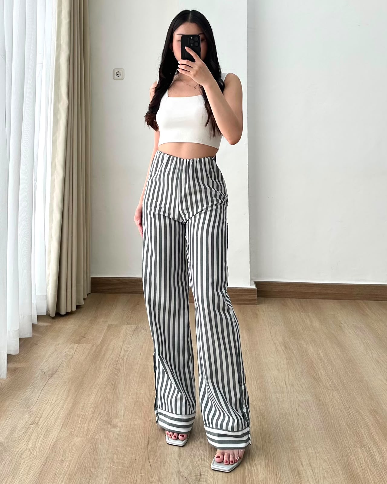 Stripe Pants button highwaist - CL8